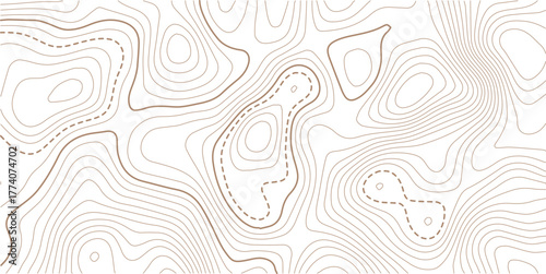 Seamless Light topographic topo contour map background, vector illustration.Modern design with White background with topographic wavy pattern design. 
