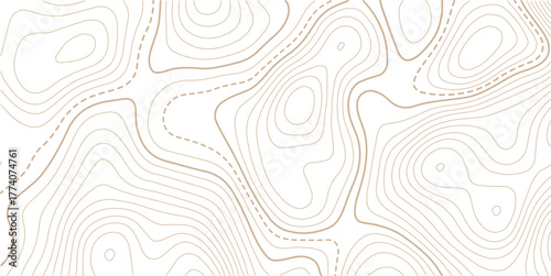 Topographic gold luxury map background. Geographic abstract pattern. Modern design with White background with topographic wavy pattern design.paper texture Imitation of a geographical map shades.
