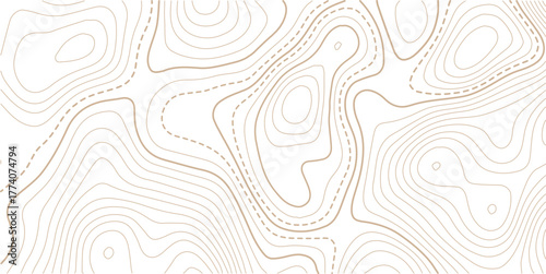 Seamless Light topographic topo contour map background, vector illustration.Modern design with White background with topographic wavy pattern design. 
