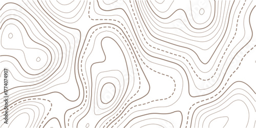 The golden on white contours topography stylized relief diagram line wave carve pattern background 