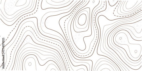 The golden on white contours topography stylized relief diagram line wave carve pattern background 