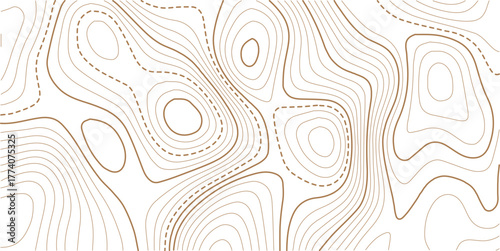 Seamless Light topographic topo contour map background, vector illustration.Modern design with White background with topographic wavy pattern design. 
