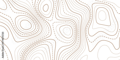 Topographic gold luxury map background. Geographic abstract pattern. Abstract mountain terrain map background with abstract shape line texture. Design illustration for wall art, fabric, packaging.