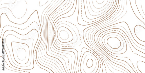 Seamless Light topographic topo contour map background, vector illustration.Modern design with White background with topographic wavy pattern design. 
