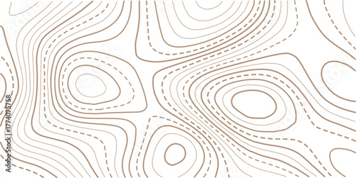 Seamless Light topographic topo contour map background, vector illustration.Modern design with White background with topographic wavy pattern design. 
