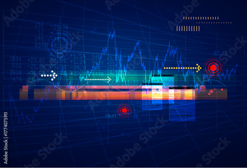 Stock Market Graph - Background - Stock Illustration
