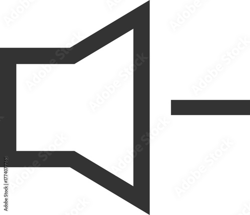 Volume down speaker icon with minus symbol
