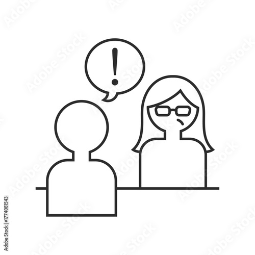 会議、ミーティング、Web会議のイラスト（女性、面接、面談、上司、キャリアプラン、進路相談、評価面談、相談）