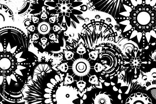 Dynamic abstract design with bold contrasts, perfect for modern backgrounds, striking patterns, and eye catching creative projects originally created as a vector