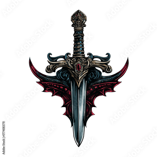 Fantasy Vampire Knife Vector Clipart, Icon Game Design