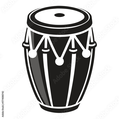 Creative details conga drum Vector Illustration