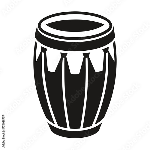 Creative details conga drum Vector Illustration