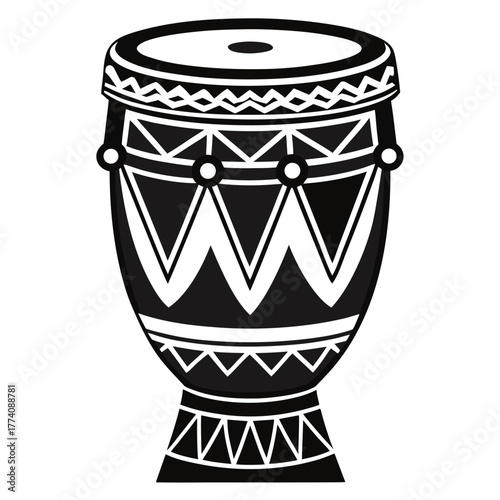Creative details conga drum Vector Illustration