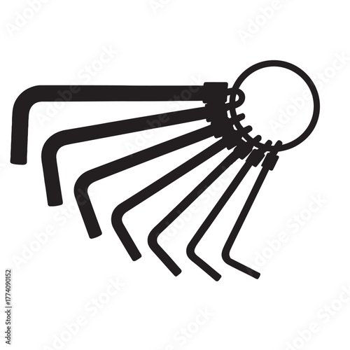 Hex Key Allen Wrench Tool Vector