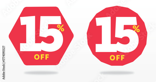 15% off, tag, payment, value, emblem, purchase, offer, label, sale, sticker, discount, business, advertising, price, promo, discount. Banner, icon, set, retail