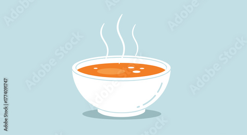 Cozy up with a warm bowl of delicious soup, perfect for comforting meals and healthy eating habits on a chilly day, steam rising