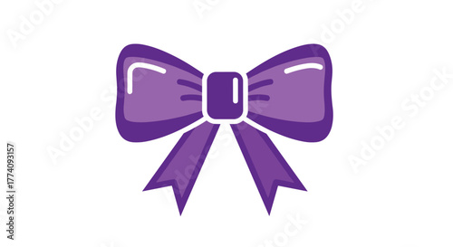 Elegant purple bow adds festive flair to gifts, celebrations, and special occasions, bringing joy and a touch of charm
