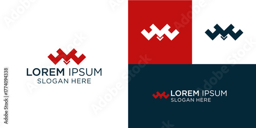 Modern geometric logo template offers a professional, dynamic design for innovative brands, ideal for finance, technology, or creative industries seeking a striking visual identity