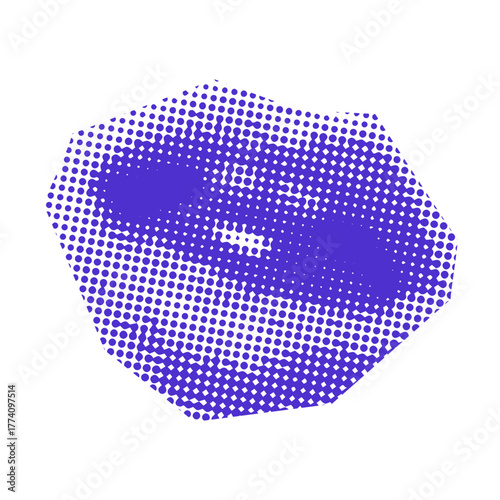 Open mouth sticker retro halftone