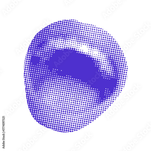 Halftone laugh mouth expression