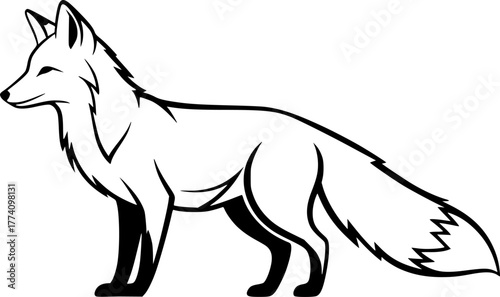 Fox | Minimalist and Simple Silhouette - Vector illustration
