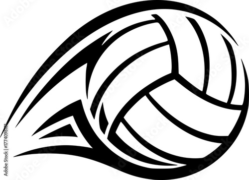 Volleyball - High Quality Vector Logo - Vector illustration ideal for T-shirt graphic
