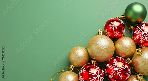 Festive Red and Gold Christmas Corner