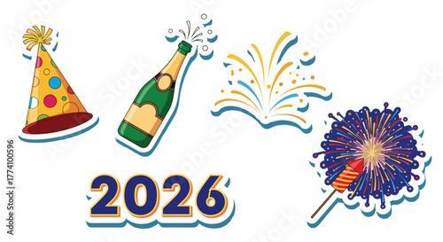 New years eve elements