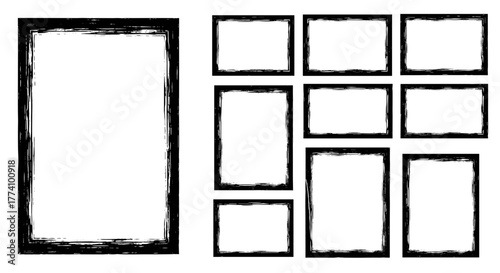 Grunge frames arrangement