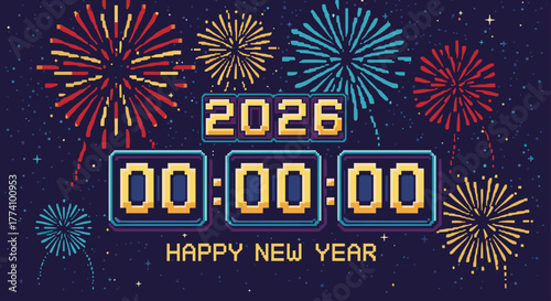 New year countdown clock