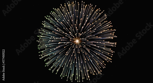 Bursting firework display