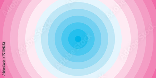 Concentric Radial Gradient with Blue and Pink color