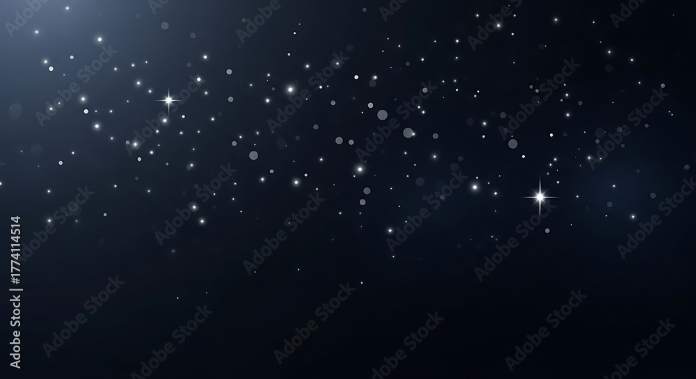 Obraz premium Sparkling Starry Night Sky Background with Twinkling Stars