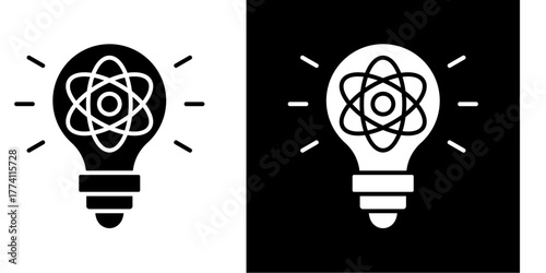 Light Bulb  Icon Set White Style Collection