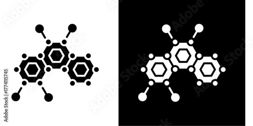 Nanotechnology  Icon Set White Style Collection
