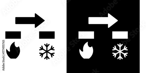 Heat Transfer  Icon Set White Style Collection
