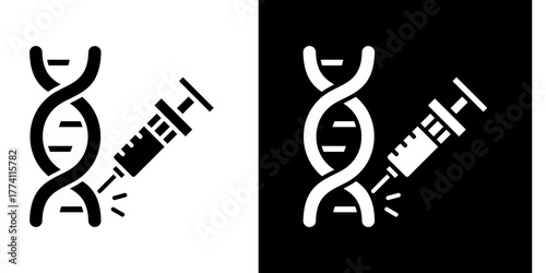 Genetic Modification  Icon Set White Style Collection