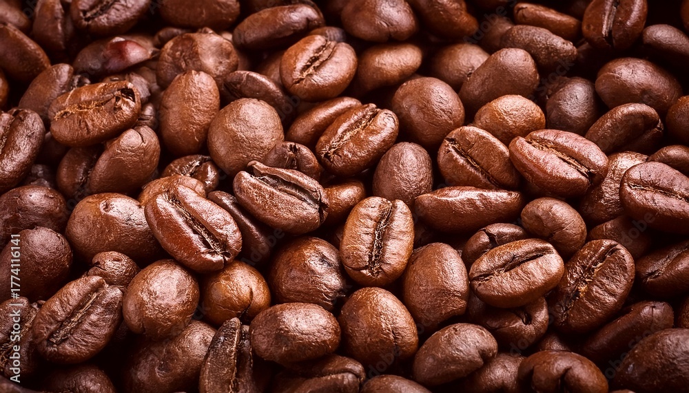 Fototapeta premium Close Up Of Fresh Coffee Beans For Background