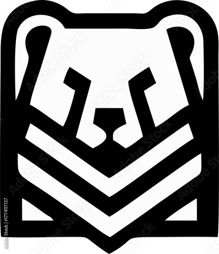 Modern professional grizzly bear logo for a sport team
Bear head outline silhouette cut out vector sticker with Simple Geometric Design of Bear Head and Bear head mascot vector for emblem design Masco