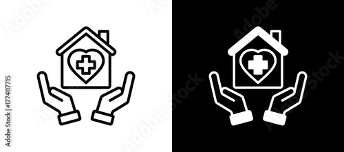 Home Care Assistance whiteblack icon