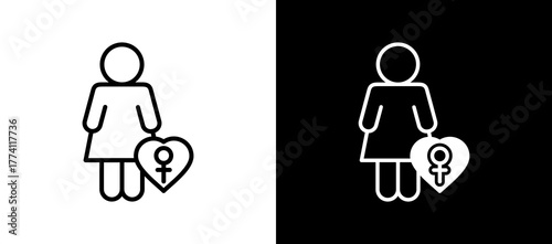 Womens Health whiteblack icon