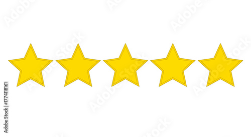 Five Golden Stars A Symbol of Quality, Achievement, and Excellence in Ranking and Feedback
