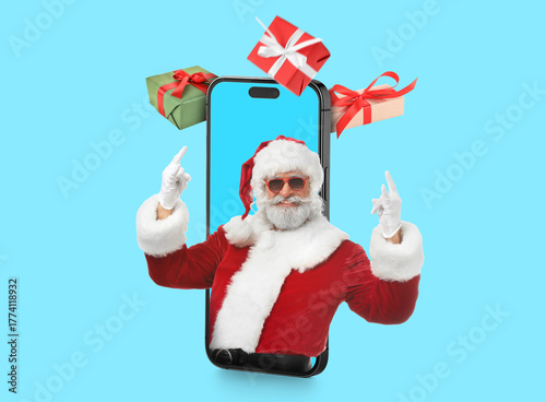 Portrait of cool Santa Clau...