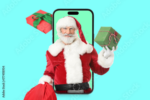 Portrait of Santa Claus wit...