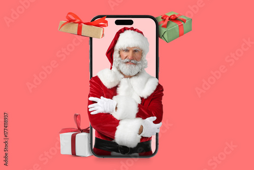 Portrait of Santa Claus on ...