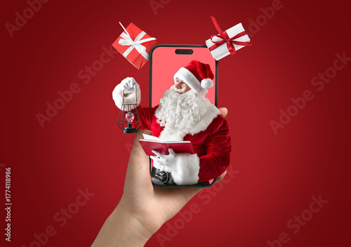 Portrait of Santa Claus wit...