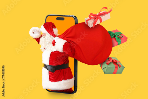 Portrait of Santa Claus wit...