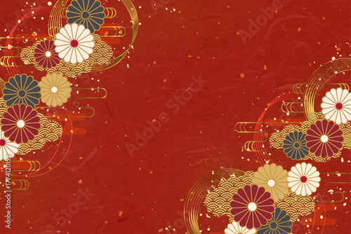 正月　背景　フレーム　和