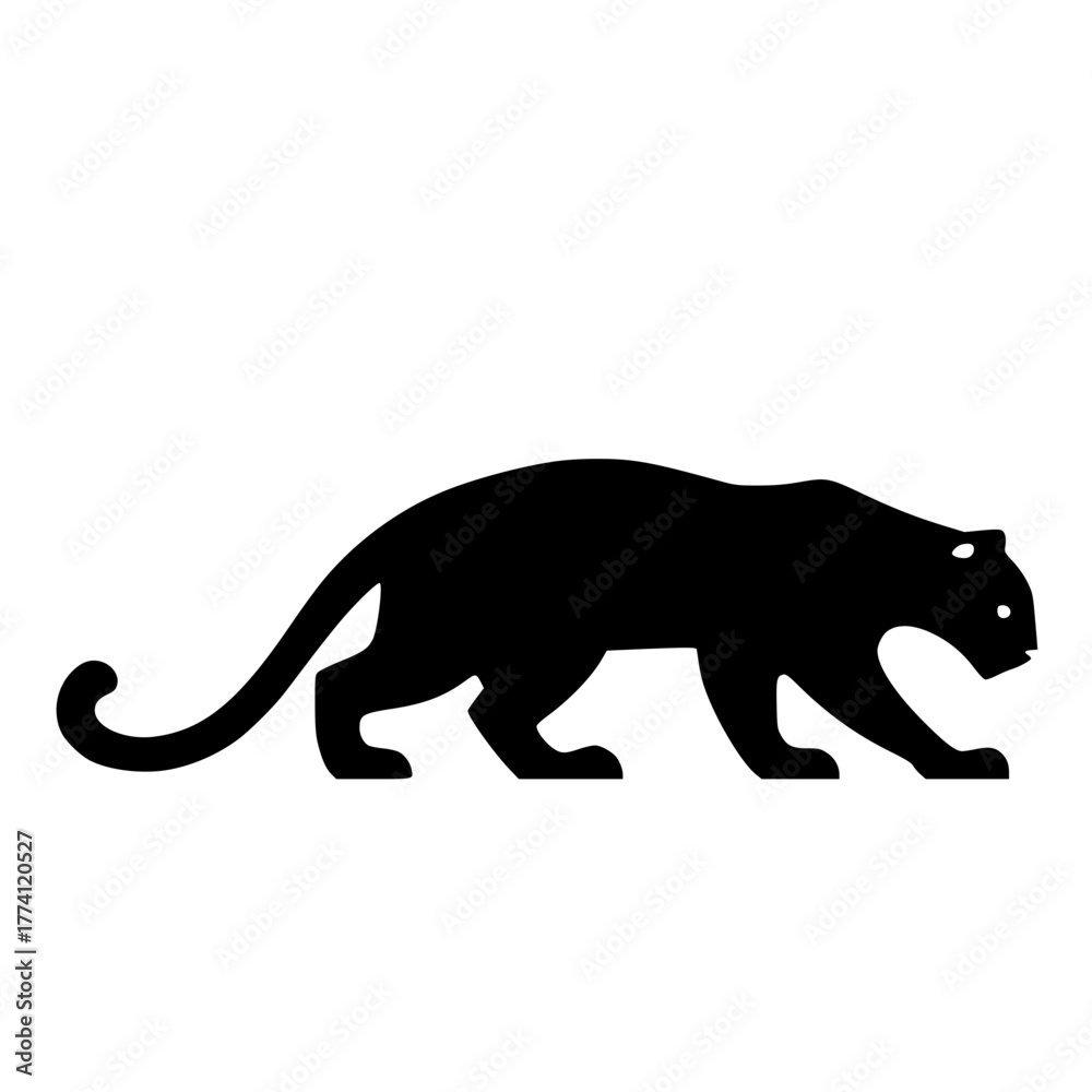 Fototapeta premium Sleek black panther prowls with stealthy grace embodying power and wildness