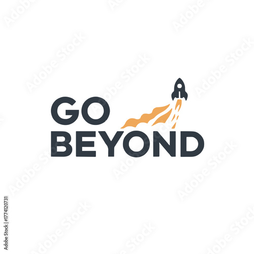 Inspiring rocket launch logo symbolizing growth, innovation, and exceeding limits
